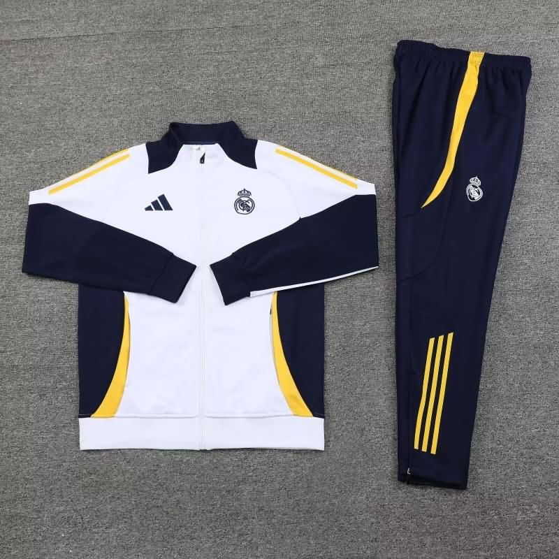 AAA(Thailand) Real Madrid 24/25 White Soccer Tracksuit