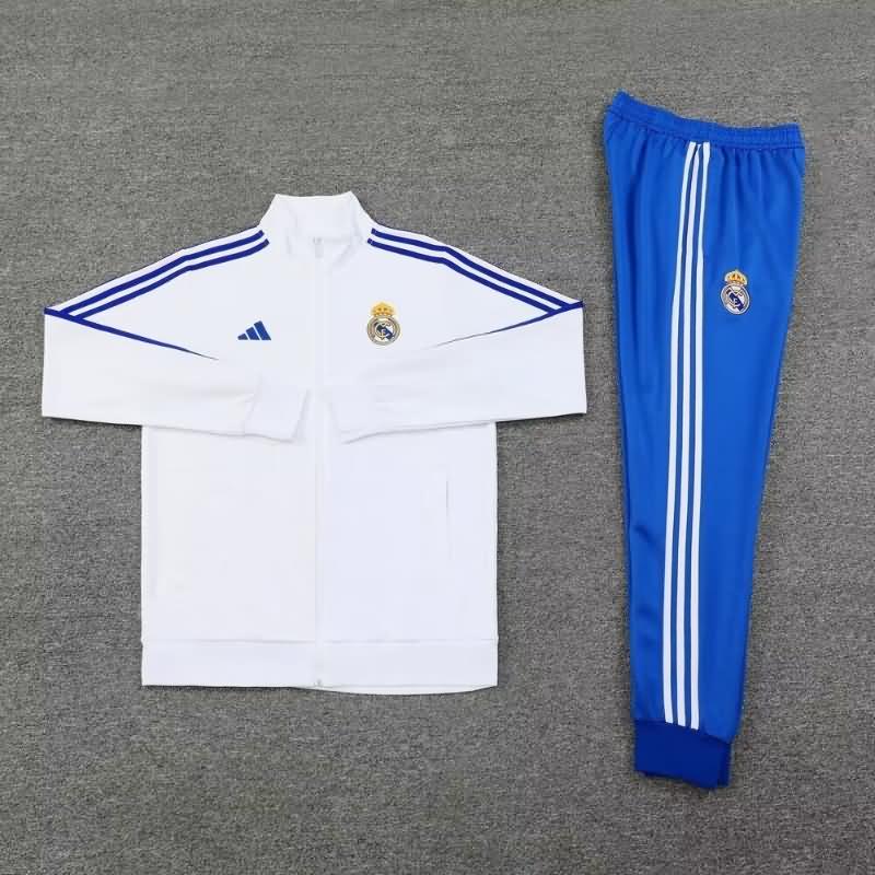 AAA(Thailand) Real Madrid 24/25 White Soccer Tracksuit 03