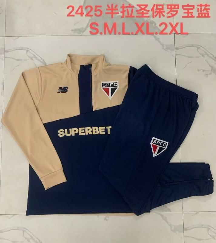 AAA(Thailand) Sao Paulo 2024 Dark Blue Soccer Tracksuit