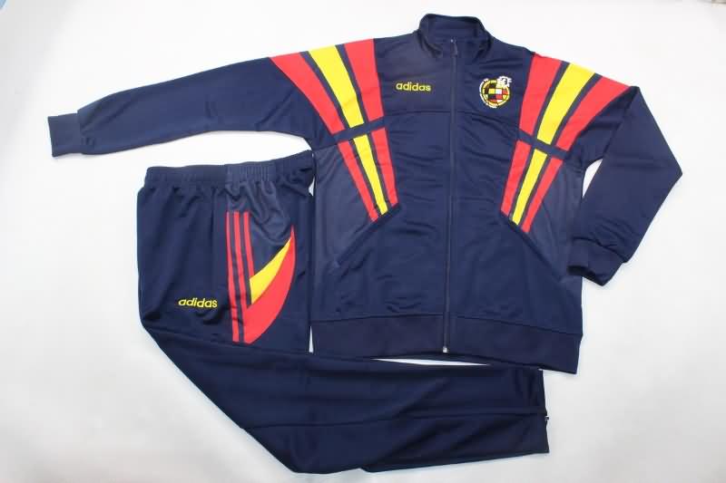 AAA(Thailand) Spain 2024 Dark Blue Soccer Tracksuit 03