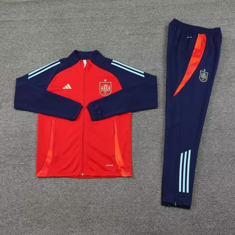 AAA(Thailand) Spain 2024 Red Soccer Tracksuit 02