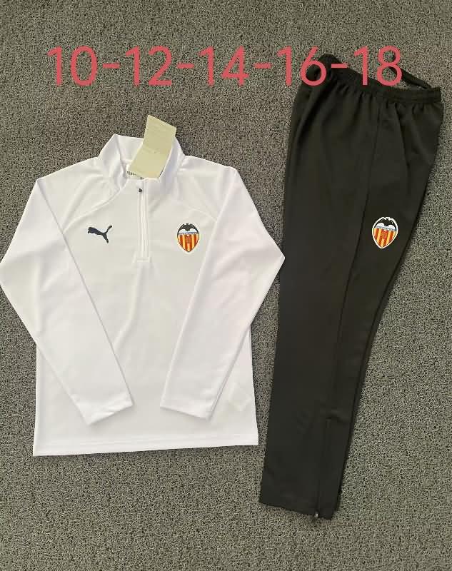 Valencia 24/25 Kids White Soccer Tracksuit