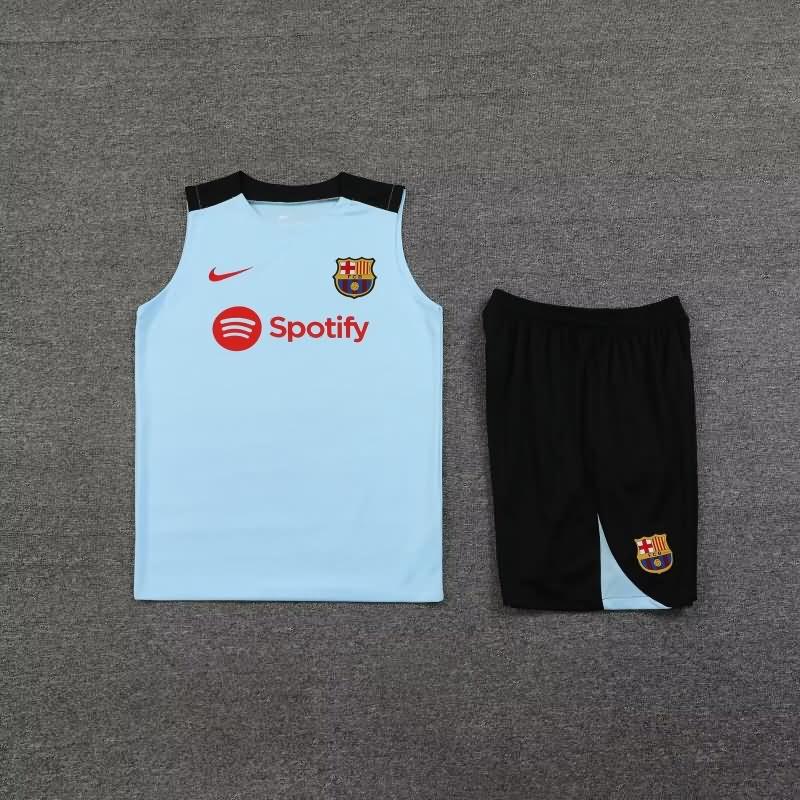 AAA(Thailand) Barcelona 24/25 Light Blue Soccer Training Sets