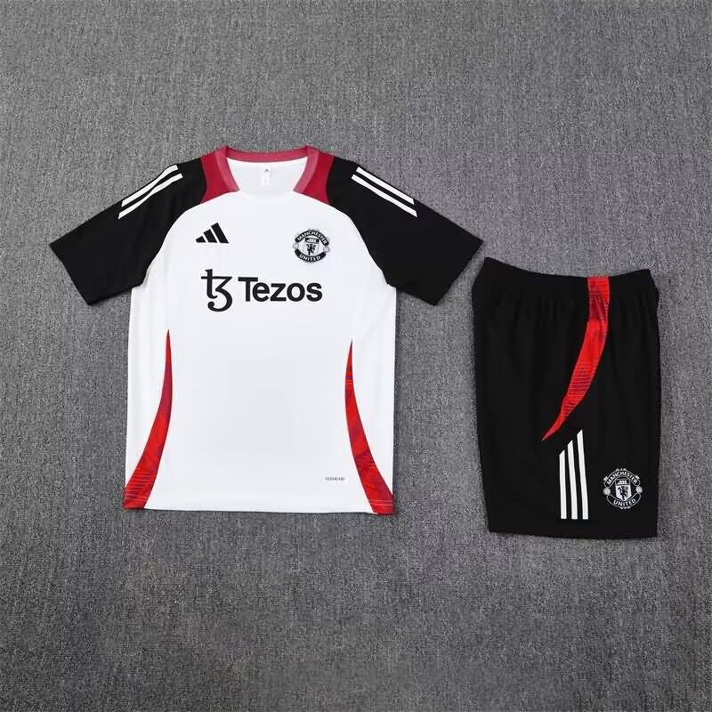 AAA(Thailand) Manchester United 24/25 White Soccer Training Sets