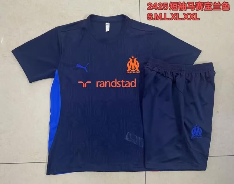 AAA(Thailand) Marseilles 24/25 Dark Blue Soccer Training Sets