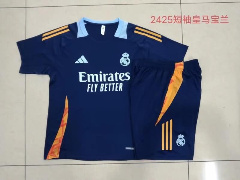 AAA(Thailand) Real Madrid 24/25 Dark Blue Soccer Training Sets 03