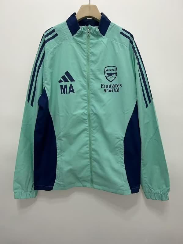 AAA(Thailand) Arsenal 24/25 Green Soccer Windbreaker