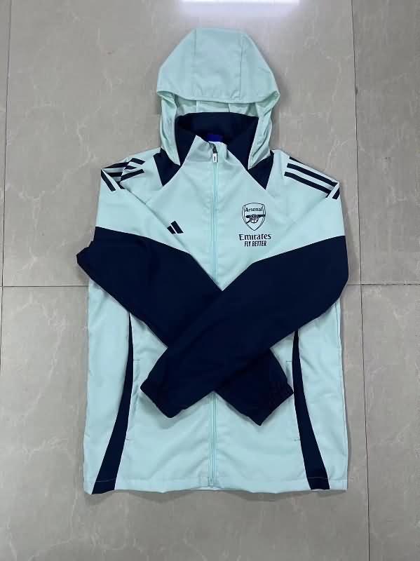 AAA(Thailand) Arsenal 24/25 Light Blue Soccer Windbreaker