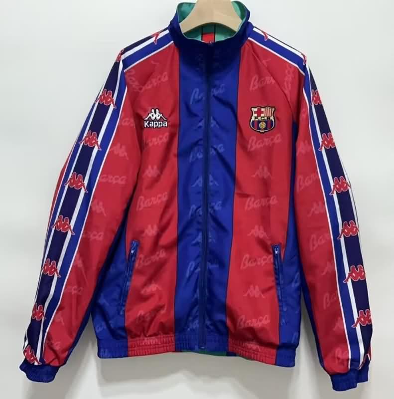 AAA(Thailand) Barcelona 24/25 Red Green Reversible Soccer Windbreaker