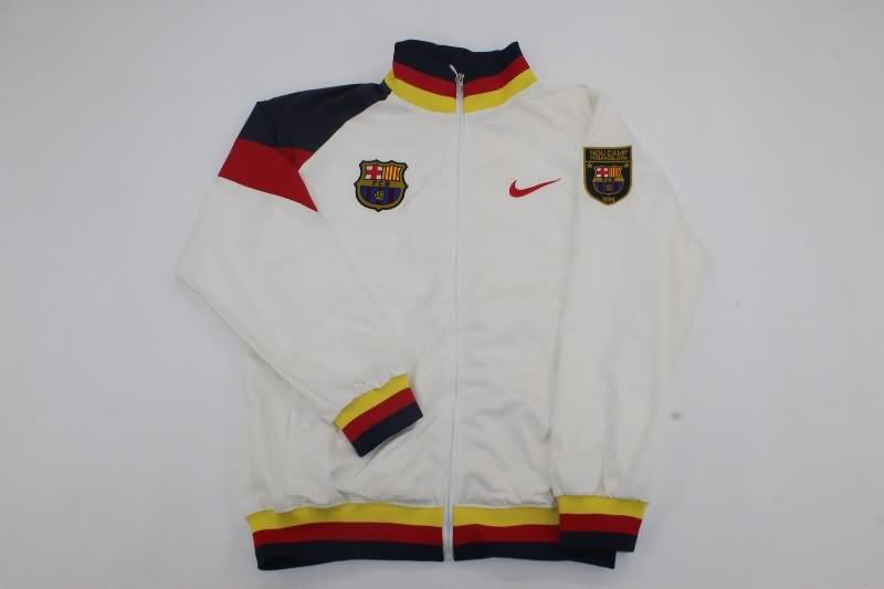 AAA(Thailand) Barcelona 24/25 White Soccer Windbreaker