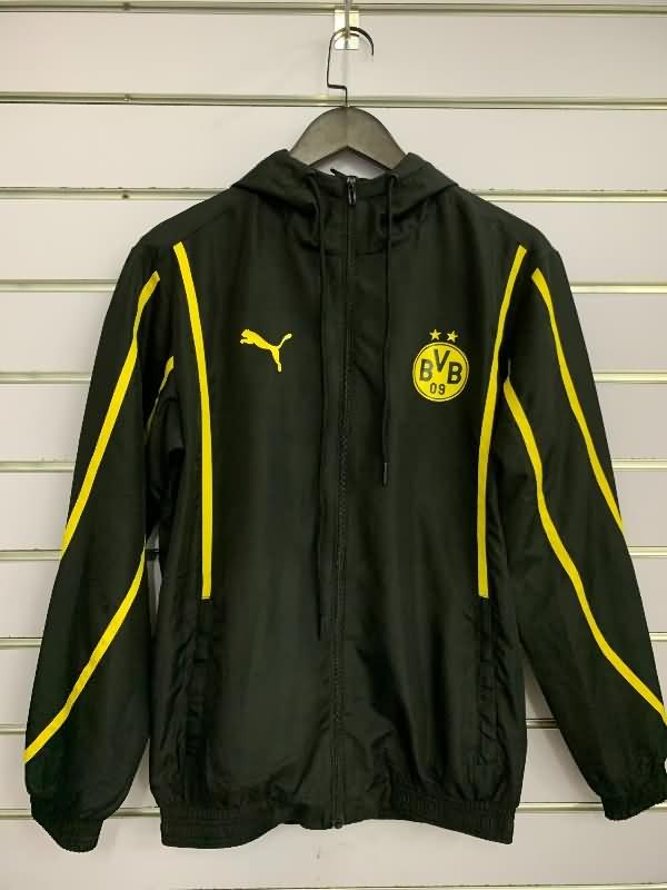 AAA(Thailand) Dortmund 24/25 Black Soccer Windbreaker