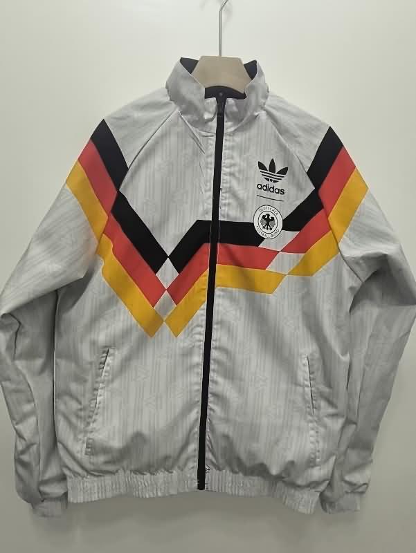 AAA(Thailand) Germany 2024 White Black Reversible Soccer Windbreaker