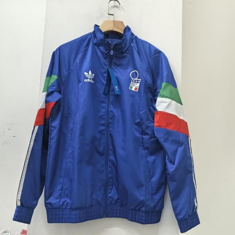 AAA(Thailand) Italy 2024 Blue Soccer Windbreaker
