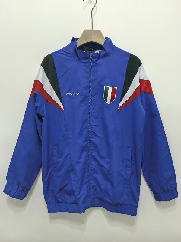 AAA(Thailand) Italy 2024 Blue Soccer Windbreaker 03