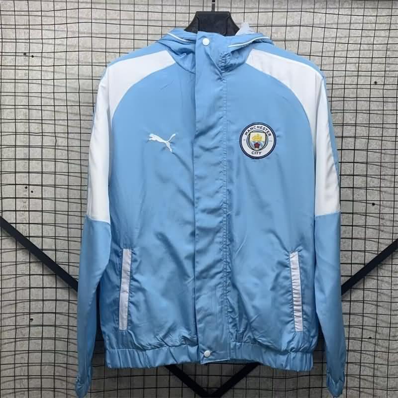 AAA(Thailand) Manchester City 24/25 Blue Soccer Windbreaker