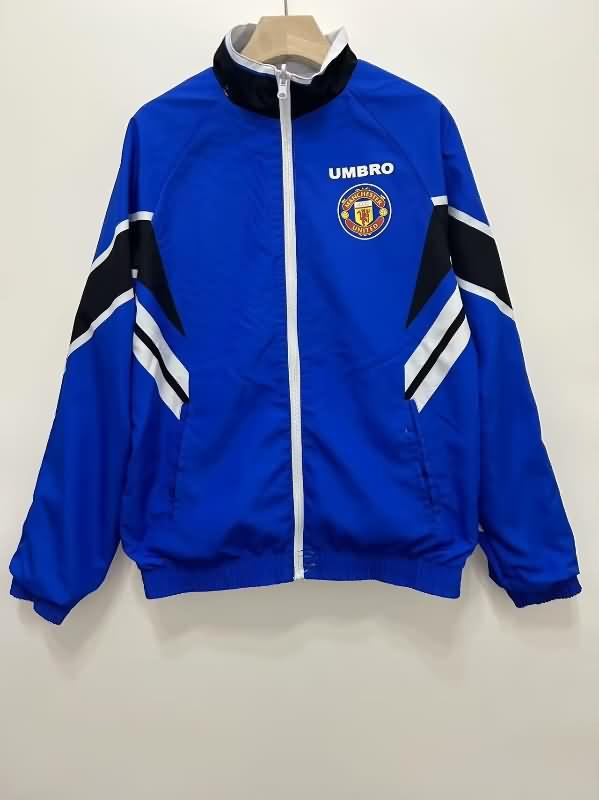 AAA(Thailand) Manchester United 24/25 Blue Grey Reversible Soccer Windbreaker