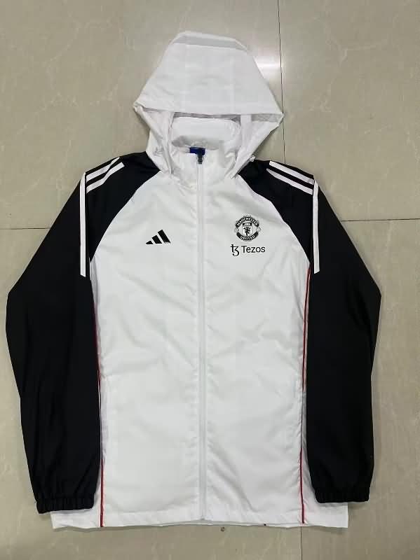 AAA(Thailand) Manchester United 24/25 White Soccer Windbreaker