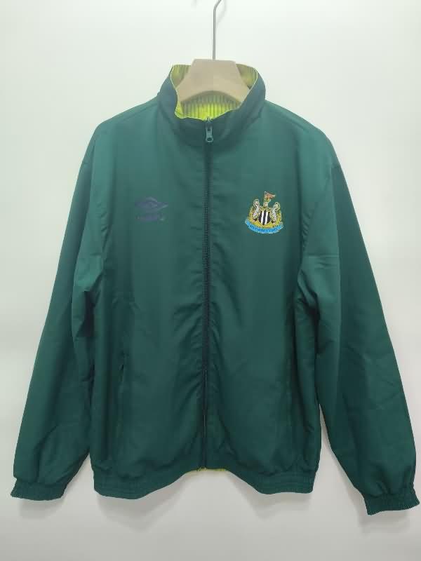 AAA(Thailand) Newcastle United 24/25 Green Reversible Soccer Windbreaker