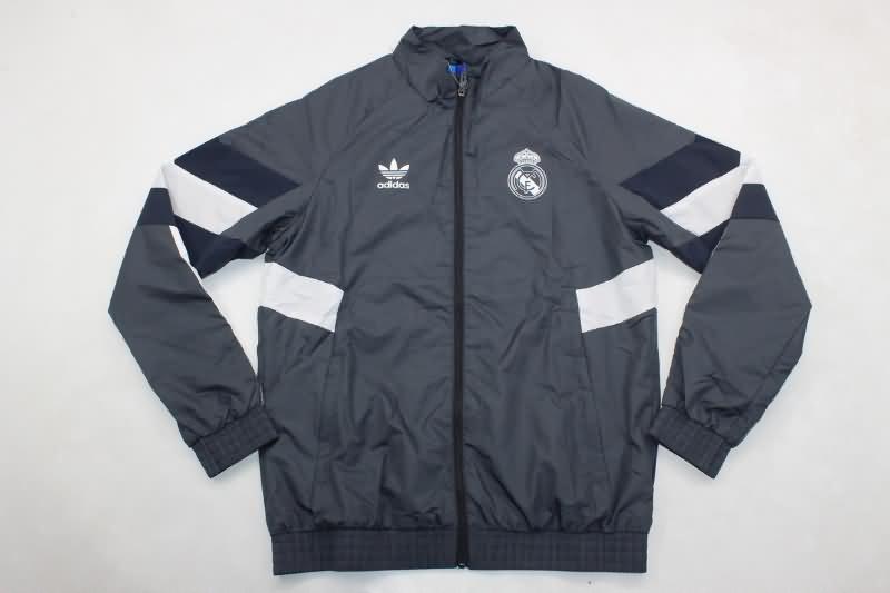 AAA(Thailand) Real Madrid 24/25 Grey Soccer Windbreaker