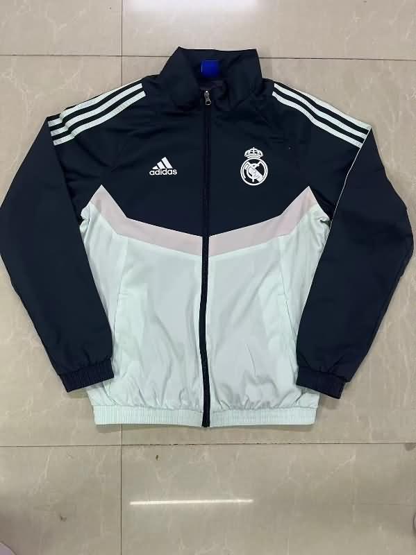 AAA(Thailand) Real Madrid 24/25 Light Green Soccer Windbreaker