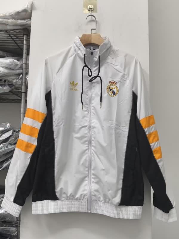 AAA(Thailand) Real Madrid 24/25 White Soccer Windbreaker