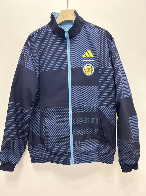 AAA(Thailand) Scotland 24/25 Dark Blue Reversible Soccer Windbreaker