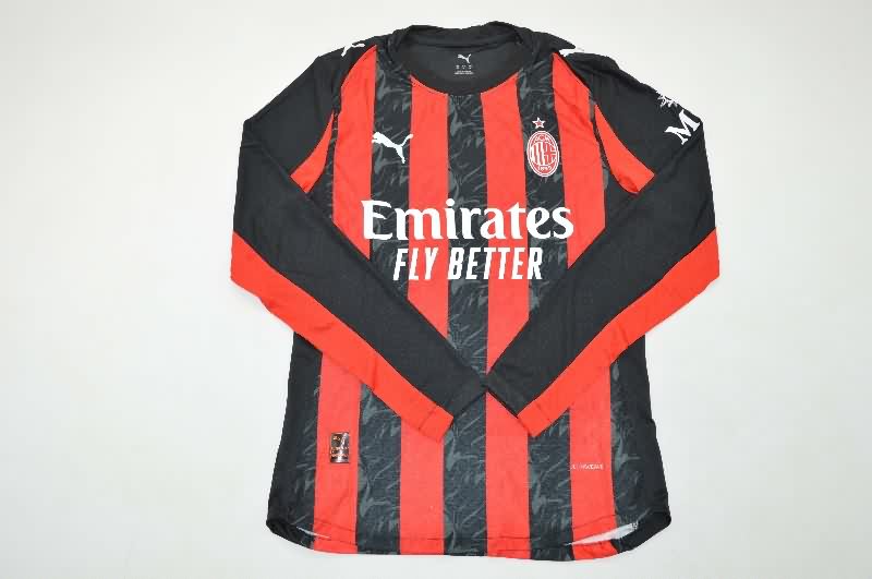 AAA(Thailand) AC Milan 25/26 Home Long Sleeve Soccer Jersey (Player)
