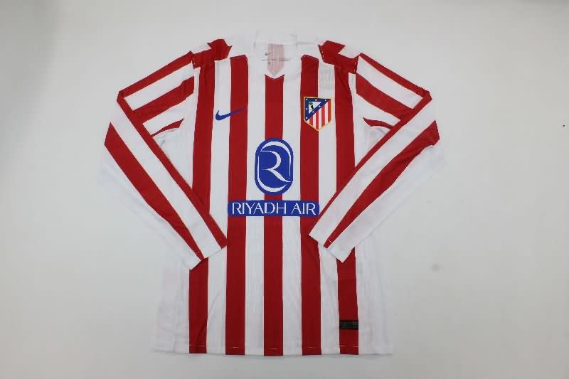 AAA(Thailand) Atletico Madrid 25/26 Home Long Sleeve Soccer Jersey (Player)
