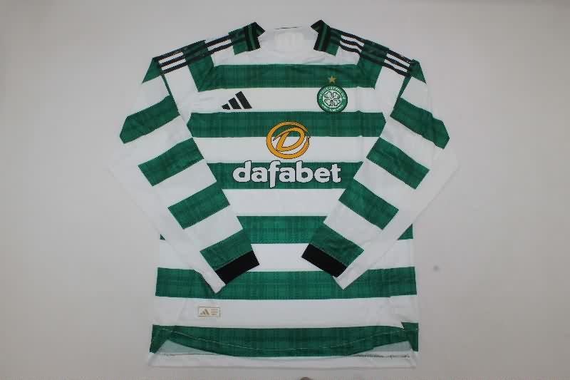 AAA(Thailand) Celtic 25/26 Home Long Sleeve Soccer Jersey (Player)