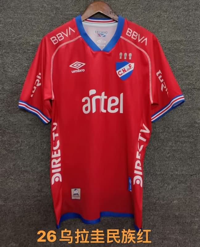 AAA(Thailand) Club Nacional 2025 Red Soccer Jersey