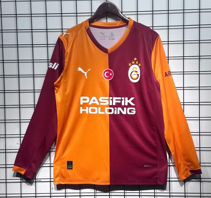 AAA(Thailand) Galatasaray 25/26 Home Long Sleeve Soccer Jersey AAA(Thailand) Galatasaray 25/26 Home Long Sleeve Soccer Jersey