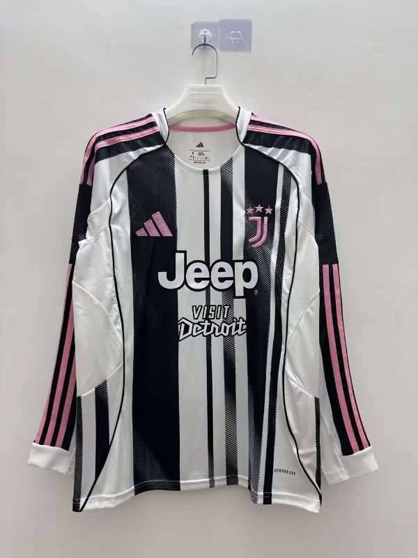 AAA(Thailand) Juventus 25/26 Home Long Sleeve Soccer Jersey AAA(Thailand) Juventus 25/26 Home Long Sleeve Soccer Jersey