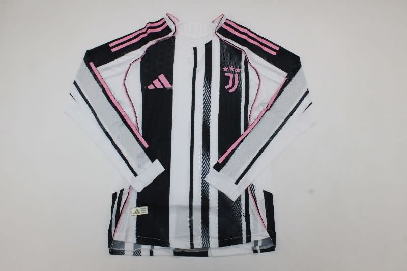 AAA(Thailand) Juventus 25/26 Home Long Sleeve Soccer Jersey (Player)