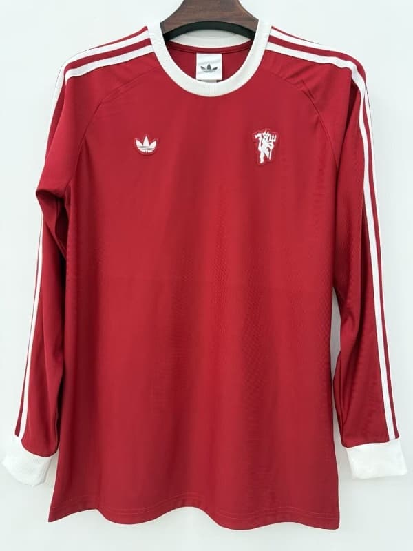 AAA(Thailand) Manchester United 25/26 Red Long Sleeve Soccer Jersey