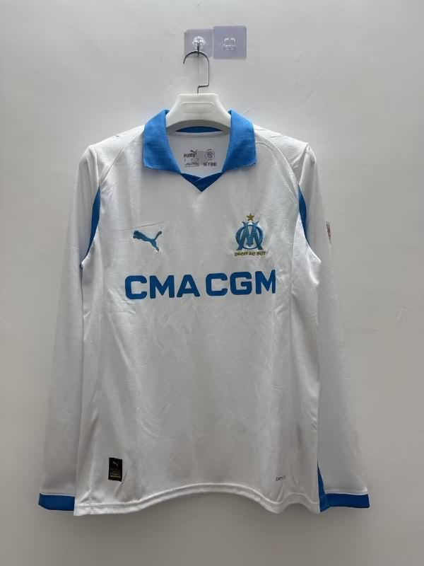 AAA(Thailand) Marseilles 25/26 Home Long Sleeve Soccer Jersey