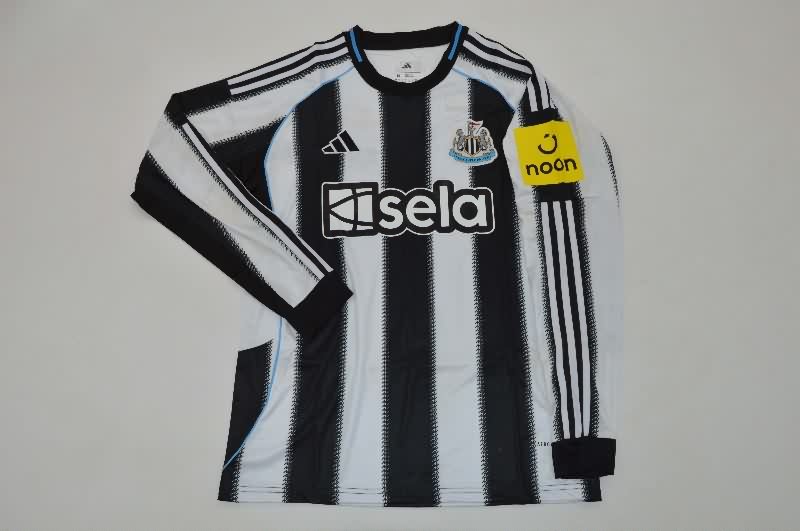 AAA(Thailand) Newcastle United 25/26 Home Long Sleeve Soccer Jersey