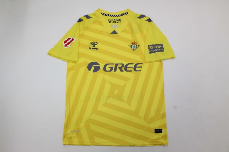 AAA(Thailand) Real Betis 25/26 Goalkeeper Yellow Soccer Jersey