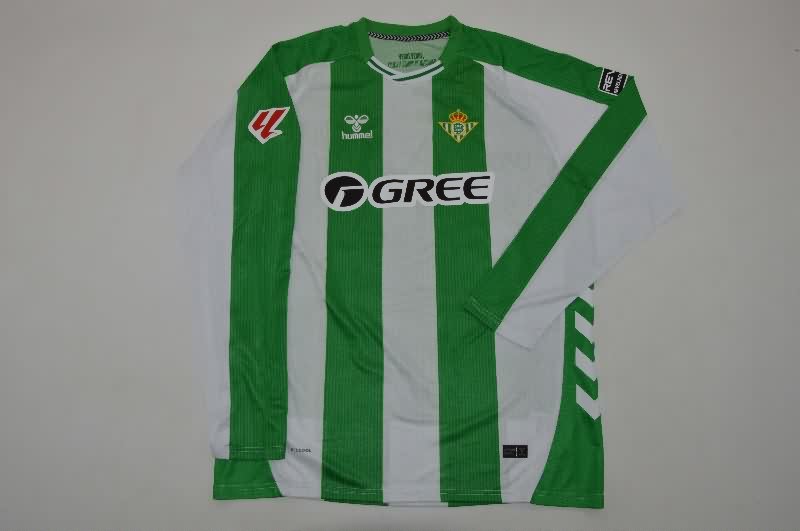AAA(Thailand) Real Betis 25/26 Home Long Sleeve Soccer Jersey