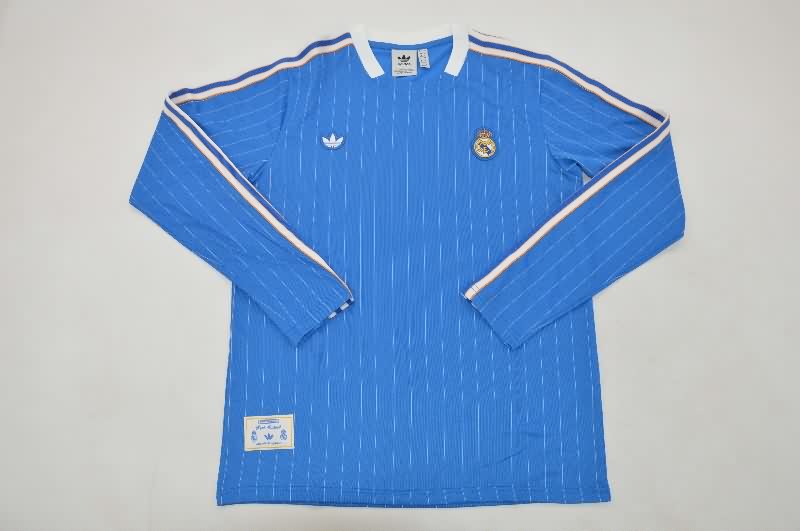AAA(Thailand) Real Madrid 25/26 Blue Long Sleeve Soccer Jersey