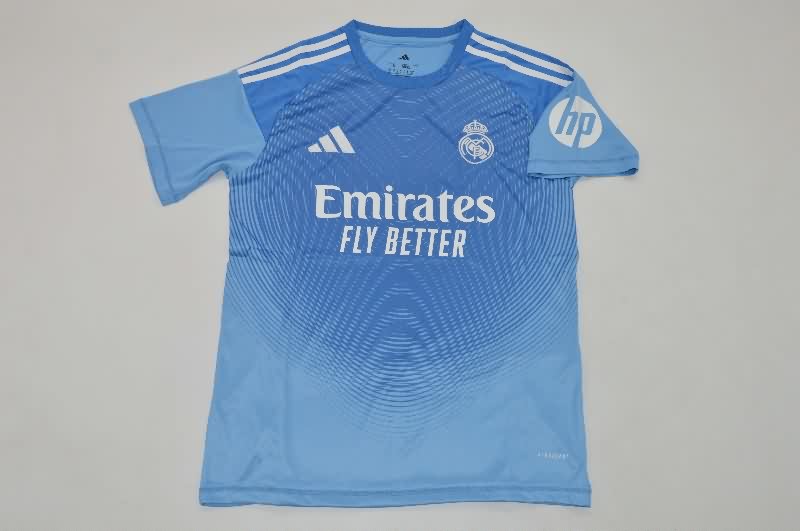 AAA(Thailand) Real Madrid 25/26 Goalkeeper Blue Soccer Jersey