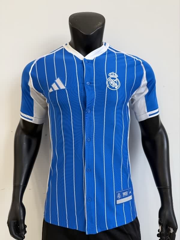 AAA(Thailand) Real Madrid 25/26 Travel Blue Soccer Jersey (Player) AAA(Thailand) Real Madrid 25/26 Travel Blue Soccer Jersey (Player)