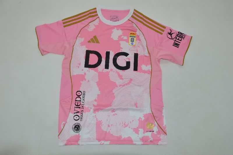 AAA(Thailand) Real Oviedo 25/26 Pink Soccer Jersey