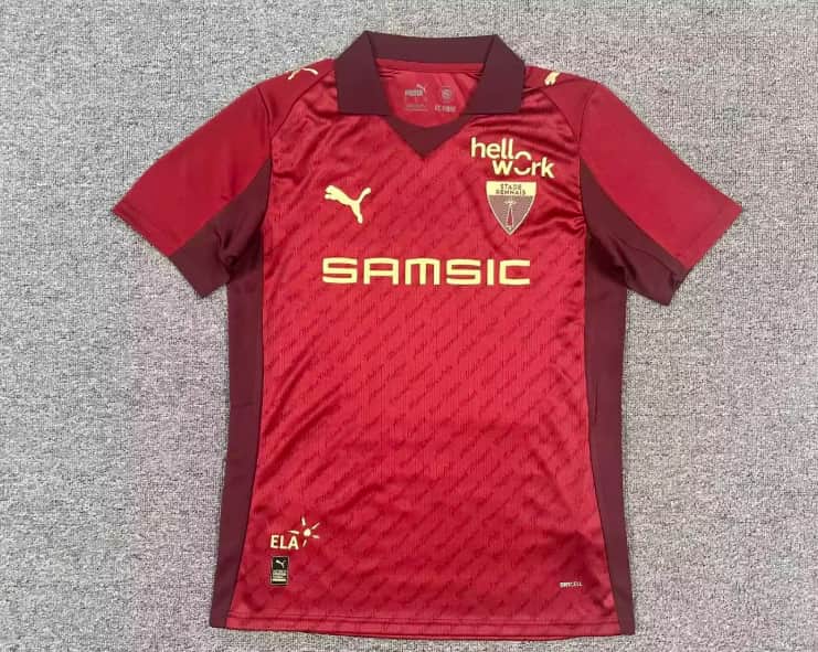 AAA(Thailand) Stade Rennais 25/26 125th Anniversary Red Soccer Jersey AAA(Thailand) Stade Rennais 25/26 125th Anniversary Red Soccer Jersey
