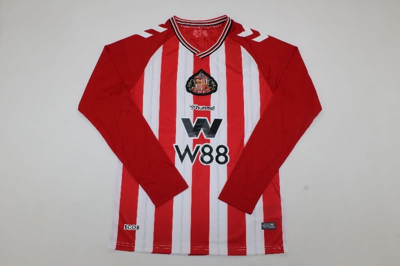 AAA(Thailand) Sunderland 25/26 Home Long Sleeve Soccer Jersey