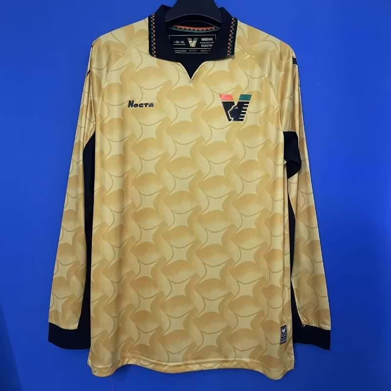 AAA(Thailand) Venezia 25/26 Goalkeeper Gold Long Sleeve Soccer Jersey AAA(Thailand) Venezia 25/26 Goalkeeper Gold Long Sleeve Soccer Jersey