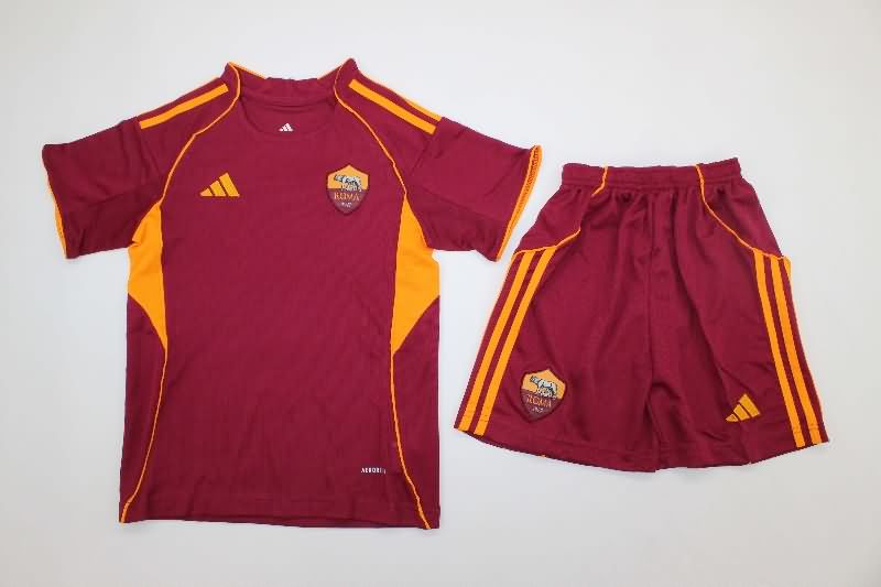 AS Roma 25/26 Kids Home Soccer Jersey And Shorts