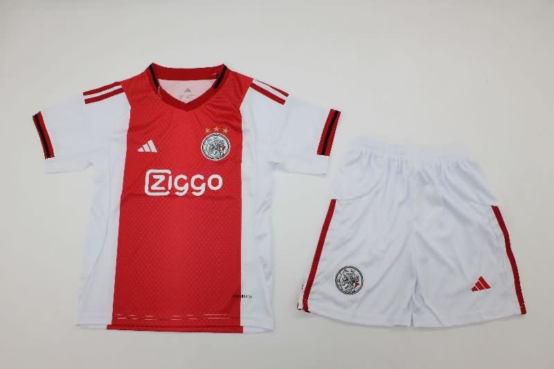 Ajax 25/26 Kids Home Soccer Jersey And Shorts