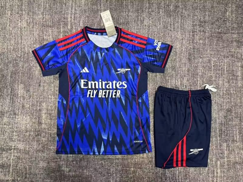 Arsenal 25/26 Kids Away Soccer Jersey And Shorts Leaked