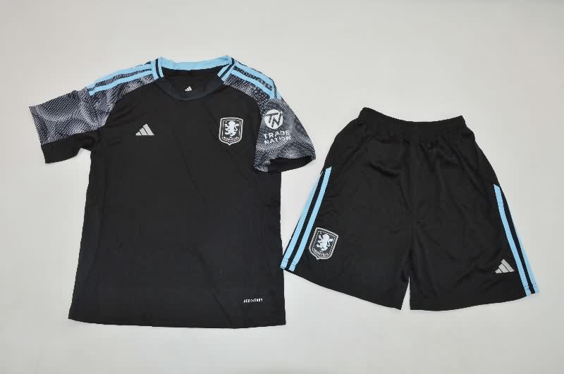 Aston Villa 25/26 Kids Away Soccer Jersey And Shorts