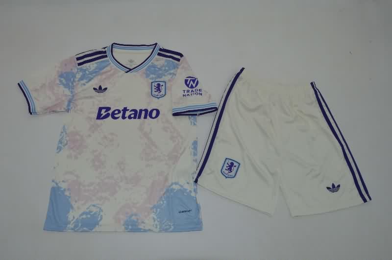 Aston Villa 25/26 Kids Third Soccer Jersey And Shorts